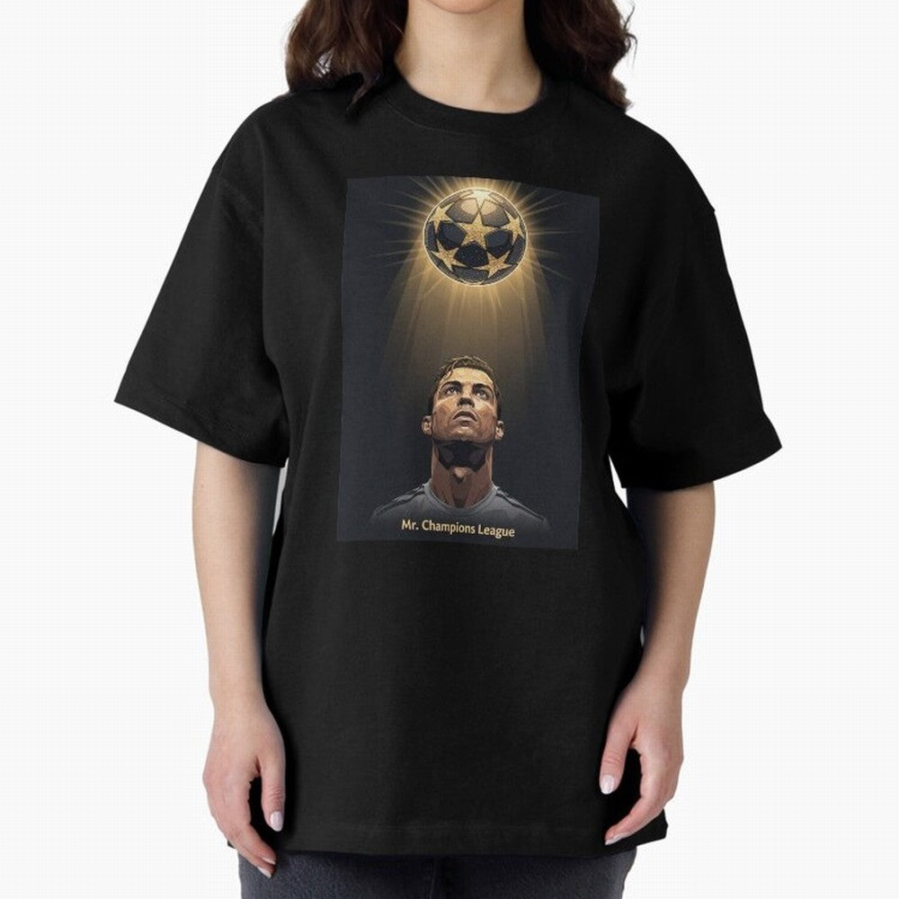 Ronaldo Madrid Oversized T-Shirt Show Your Love for FIFA World Cup 2026 USA Canada Mexico Inspired by Mbappe, England, France and Netherlands Energy, Football Passion, Legendary Performances, Festival Vibes and Supporter Community; Great for