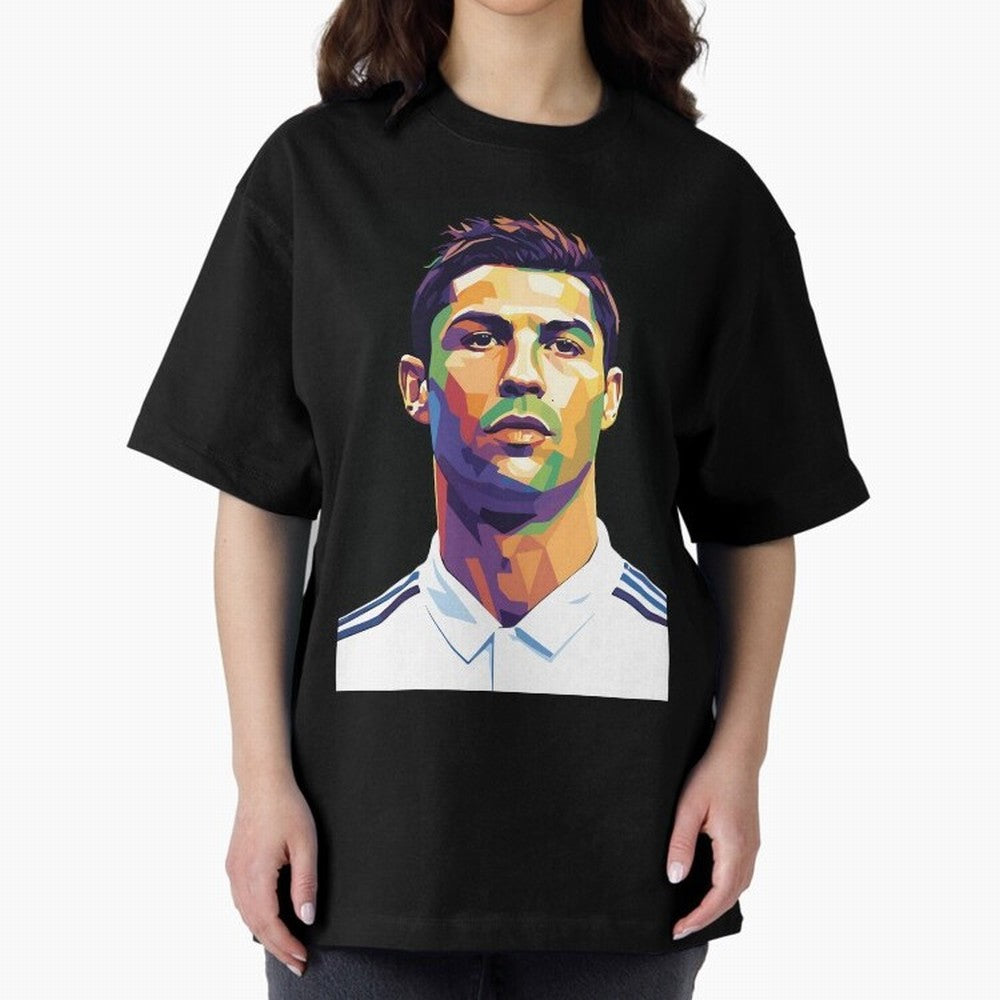 Cristiano Ronaldo Wpap Art Oversized T-Shirt Bring Supporter Culture to FIFA World Cup 2026 Spirit, Celebrating England, France and Netherlands, Mbappe and Neymar, Match Day Excitement, Supporter Culture, Golden Goals and Global Football Passion;