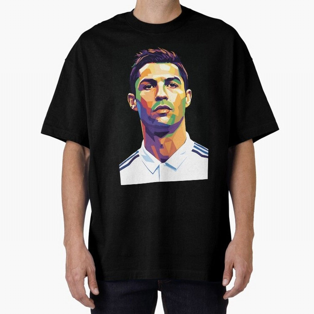 Cristiano Ronaldo Wpap Art Oversized T-Shirt Bring Supporter Culture to FIFA World Cup 2026 Spirit, Celebrating England, France and Netherlands, Mbappe and Neymar, Match Day Excitement, Supporter Culture, Golden Goals and Global Football Passion;