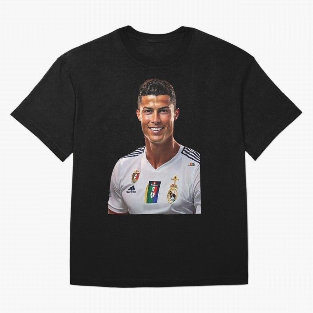 smiling Cristiano Ronaldo Oversized T-Shirt Experience the FIFA World Cup 2026 Group Stage Journey through Messi, Neymar and Mbappe Highlights, Netherlands Pride, Global Supporter Spirit, Legendary Goals, National Colors and Tournament Celebration;
