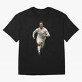 Cristiano Ronaldo runner Oversized T-Shirt Get Ready for Global Football Passion for FIFA World Cup 2026, Highlighting Cristiano Ronaldo, Haaland and CR7, England, Vintage Soccer Flavor, Modern Football Stars, National Flags and Final Night