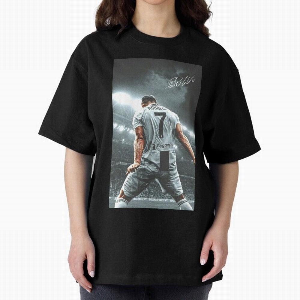 Cristiano Ronaldo Celebration Oversized T-Shirt Follow the Road to FIFA World Cup 2026 Group Stage Inspired by Haaland, Brazil, Portugal and Argentina Energy, Stadium Chants, National Pride, Trophy Dreams and Unforgettable Football Memories;