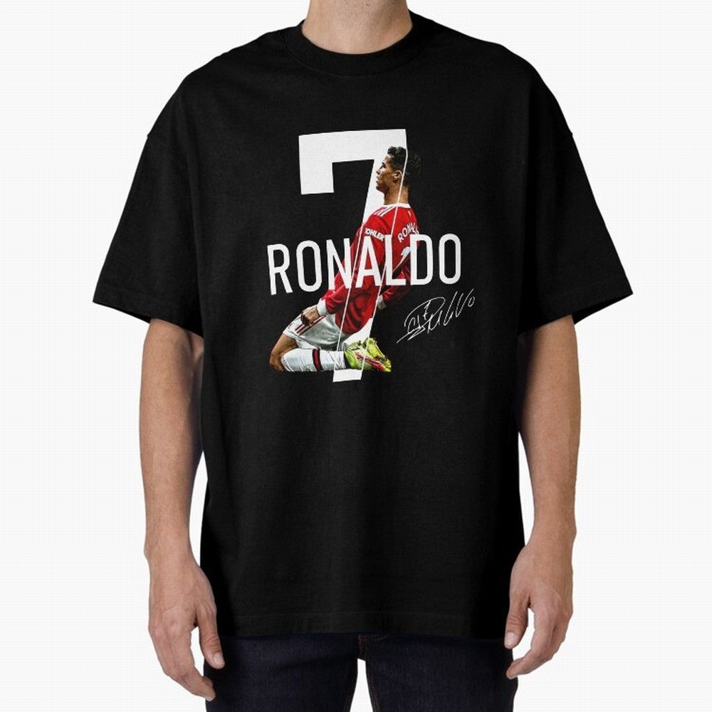 Cristiano Ronaldo - CR7 Oversized T-Shirt Bring a Champion Mindset to FIFA World Cup 2026 Group Stage for Fans of Cristiano Ronaldo and Brazil, Portugal and Argentina, Bringing Football Festival Excitement, Trophy Ambitions, Country Rivalries and