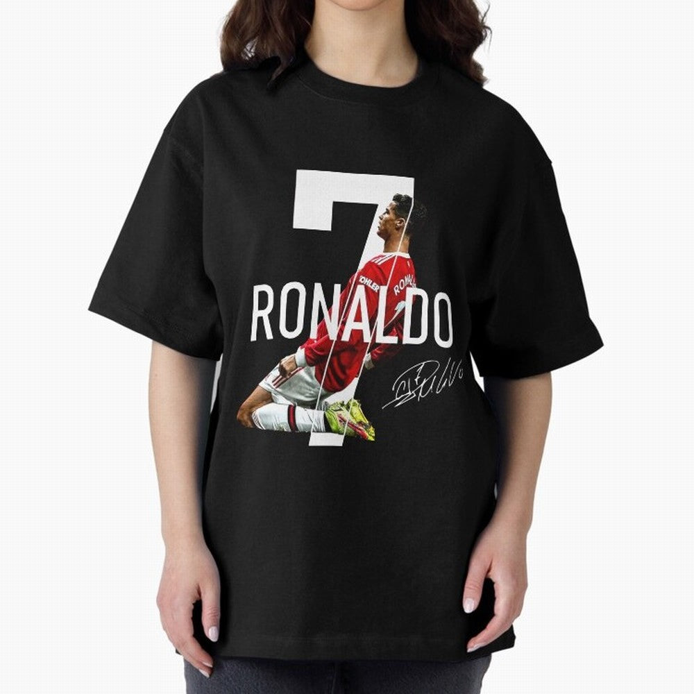 Cristiano Ronaldo - CR7 Oversized T-Shirt Bring a Champion Mindset to FIFA World Cup 2026 Group Stage for Fans of Cristiano Ronaldo and Brazil, Portugal and Argentina, Bringing Football Festival Excitement, Trophy Ambitions, Country Rivalries and