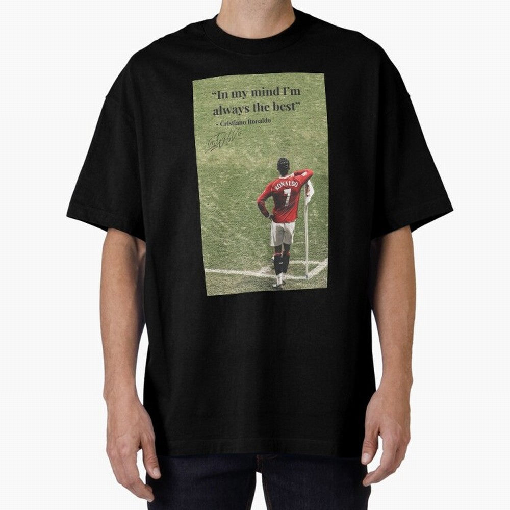 Cristiano Ronaldo Motivation Oversized T-Shirt Celebrate National Team Dreams in Match Day Hype around FIFA World Cup 2026 USA Canada Mexico, Messi, Neymar and Mbappe, Brazil, Tournament Hype, Historic Matchups, Family Viewing Parties and Global