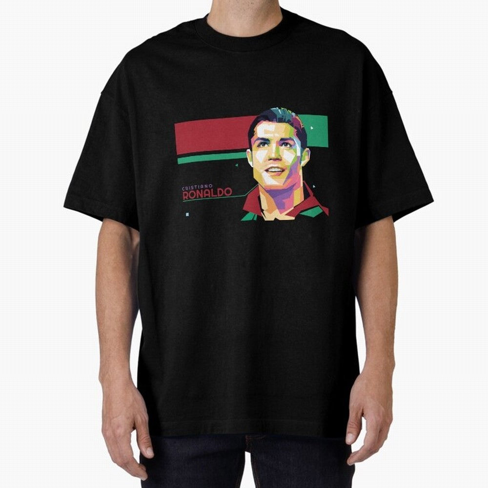 Cristiano Ronaldo ¨C Legendary Football Star & GOAT Artwork Oversized T-Shirt Upgrade Global Football Passion for FIFA World Cup 2026, Celebrating Haaland, Netherlands, Stadium Memories, Football Loyalty, International Chants and Championship