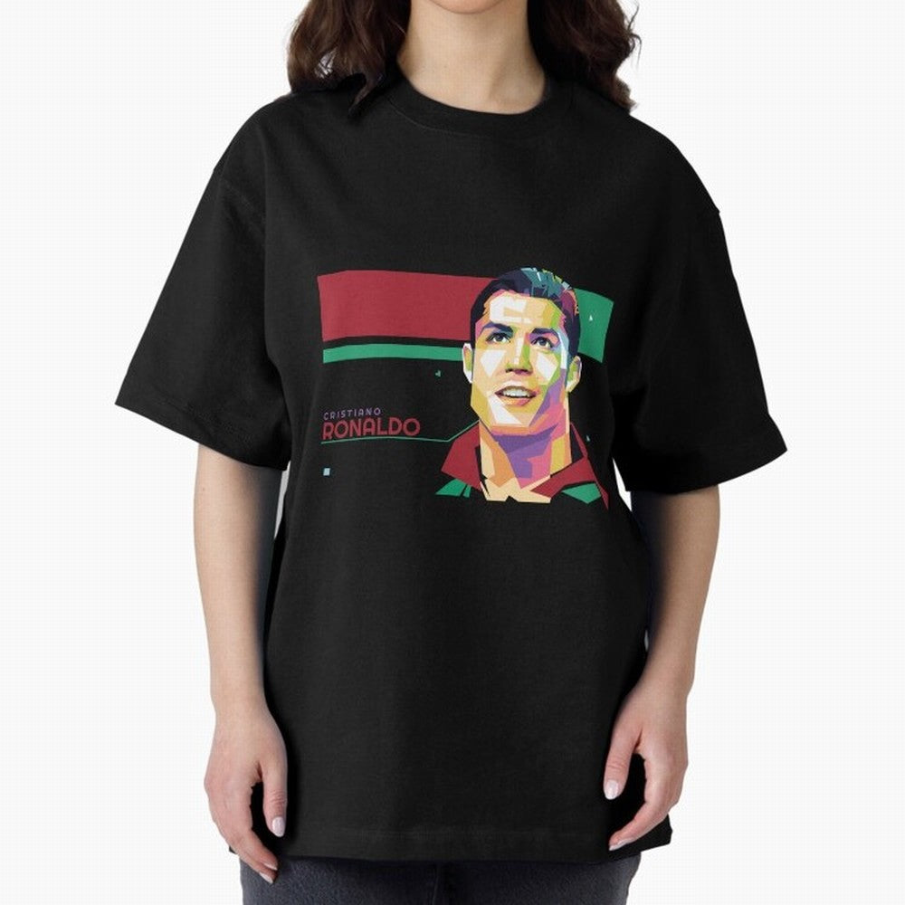 Cristiano Ronaldo ¨C Legendary Football Star & GOAT Artwork Oversized T-Shirt Upgrade Global Football Passion for FIFA World Cup 2026, Celebrating Haaland, Netherlands, Stadium Memories, Football Loyalty, International Chants and Championship