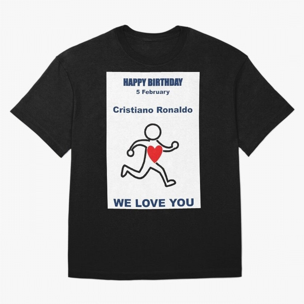 Tribute to Cristiano Ronaldo ¡ª 5 February Oversized T-Shirt Feel the Heartbeat of the FIFA World Cup 2026 Group Stage Journey through Neymar Highlights, Spain and Netherlands Pride, Soccer Culture, Superstar Moments, National Team Dreams and