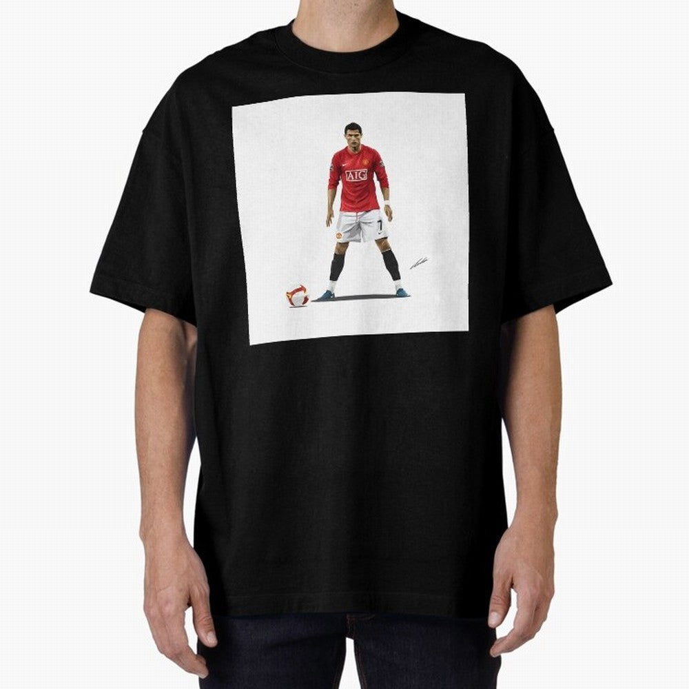 Cristiano Ronaldo CR7 Man Utd Oversized T-Shirt Cheer for Global Football Passion for FIFA World Cup 2026, Connected to CR7 and Messi, Argentina, Tournament Hype, Historic Matchups, Family Viewing Parties and Global Sports Pride; Created for Match