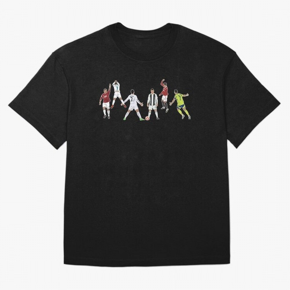 Ronaldo Forever Minimalist Career Goal Celebrations Oversized T-Shirt Make Your Look Match Global Football Passion for FIFA World Cup 2026 USA Canada Mexico, Inspired by Messi and Cristiano Ronaldo, Spain and Netherlands, Tournament Hype, Historic