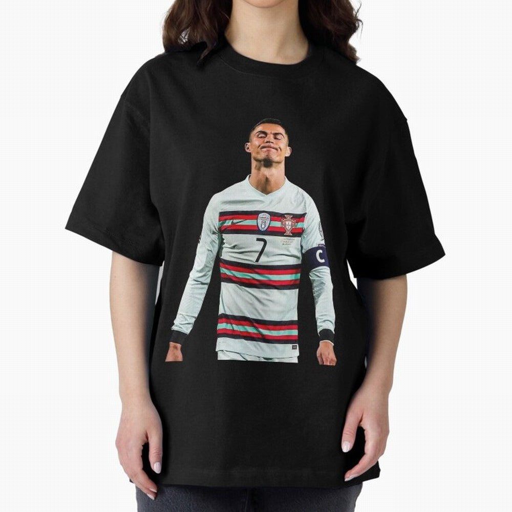Cristiano Ronaldo Design Oversized T-Shirt Celebrate National Team Dreams in the FIFA World Cup 2026 Journey through Messi and Cristiano Ronaldo Highlights, Netherlands Pride, Classic Soccer Heritage, Championship Pressure, Fan Loyalty and