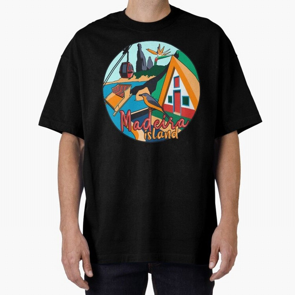 Madeira Island Oversized T-Shirt Enjoy Match Day Hype around FIFA World Cup 2026 USA Canada Mexico, Messi, CR7 and Mbappe, Brazil, Portugal and Argentina, Classic Soccer Heritage, Championship Pressure, Fan Loyalty and International Pride; Made for