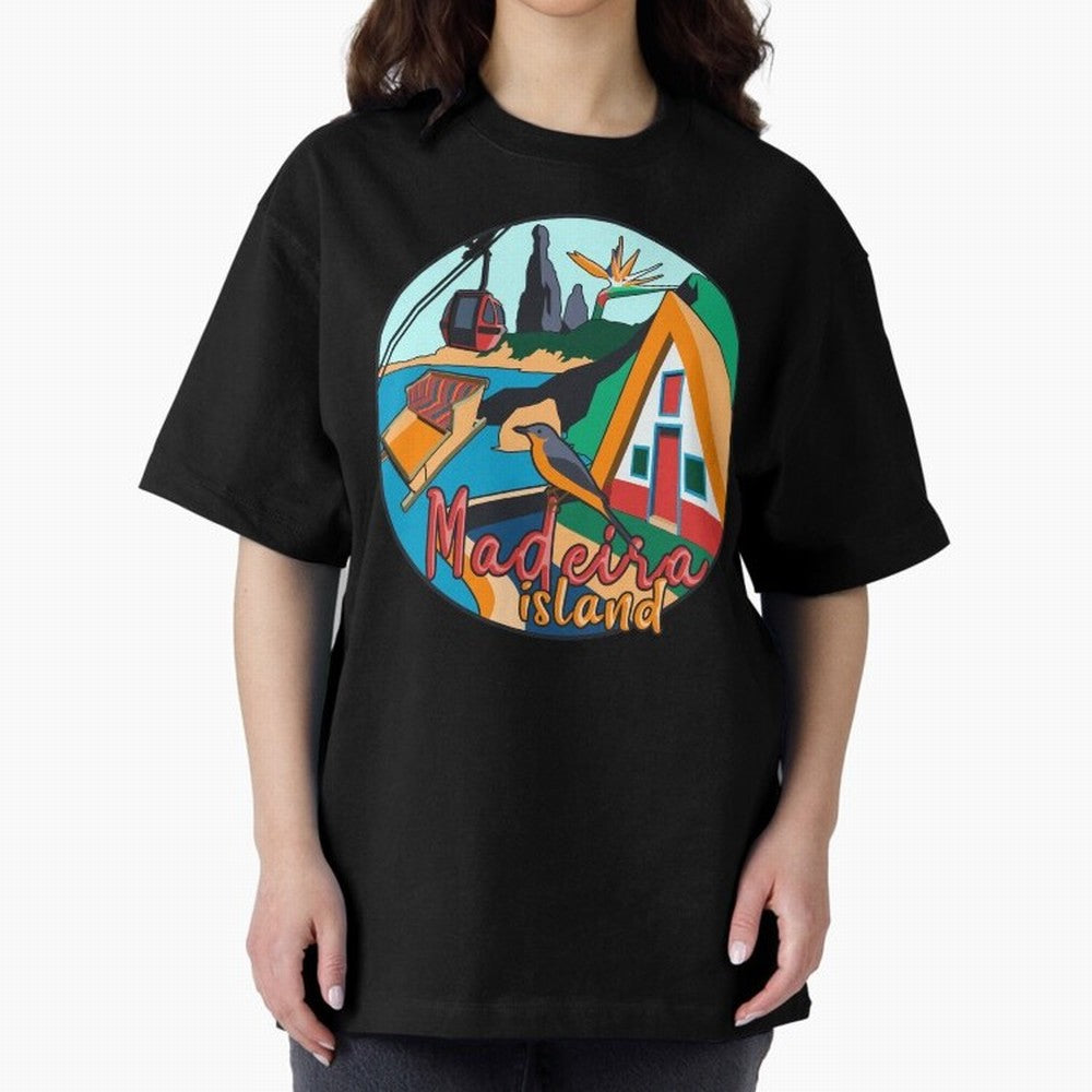 Madeira Island Oversized T-Shirt Enjoy Match Day Hype around FIFA World Cup 2026 USA Canada Mexico, Messi, CR7 and Mbappe, Brazil, Portugal and Argentina, Classic Soccer Heritage, Championship Pressure, Fan Loyalty and International Pride; Made for