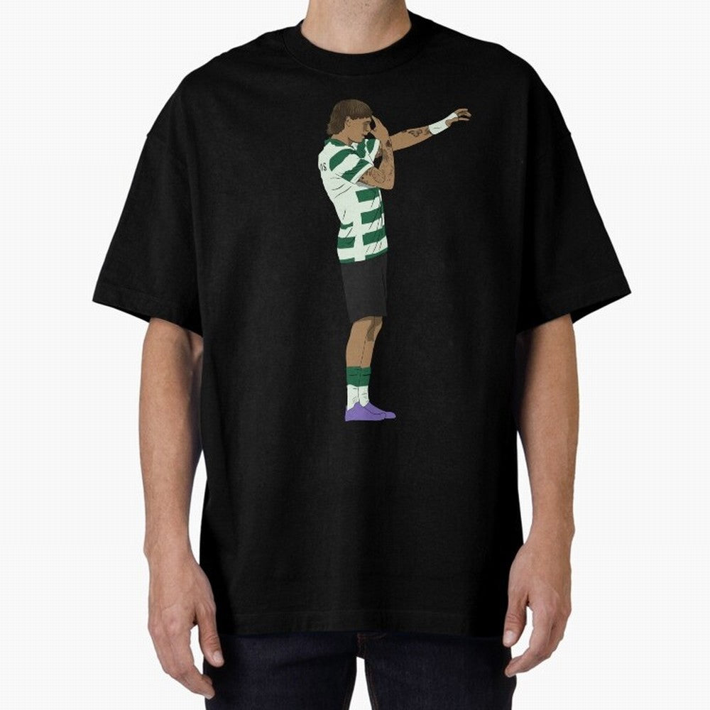 Ricardo Mangas Sporting Goal Celebration Minimalist Oversized T-Shirt Honor the Beautiful Game during FIFA World Cup 2026 for Fans of Cristiano Ronaldo and Argentina and Brazil, Bringing Football History, Final Match Energy, Crowd Noise and Once in