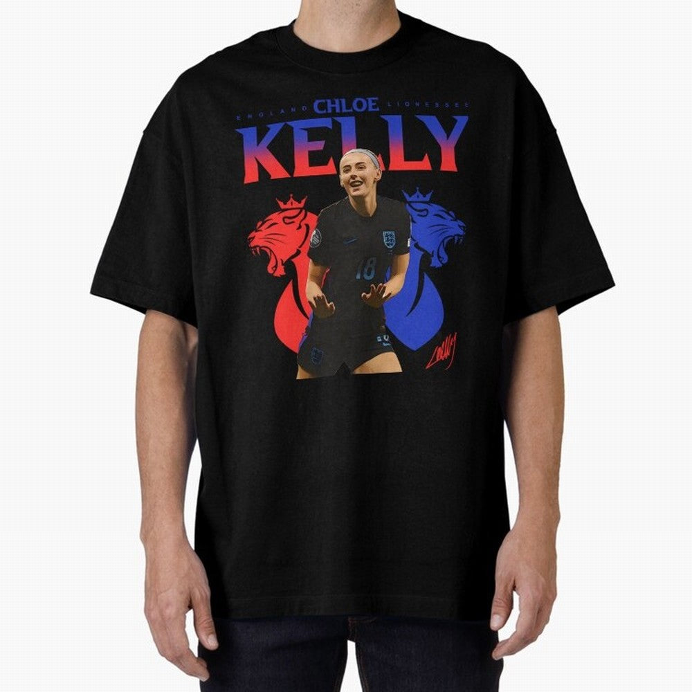 Chloe Kelly Oversized T-Shirt Celebrate the Stars of FIFA World Cup 2026 USA Canada Mexico Spirit, with Argentina and Brazil, Messi, CR7 and Mbappe, Sports Nostalgia, International Competition, Famous Players and Unforgettable Victories; Ideal for