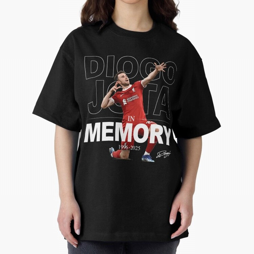 Diogo Jota In Memory Oversized T-Shirt Bring Trophy Dreams to FIFA World Cup 2026 USA Canada Mexico for Fans of Messi, Neymar and Mbappe and Spain and Netherlands, Bringing Worldwide Fan Energy, Dramatic Goals, Stadium Lights and Championship