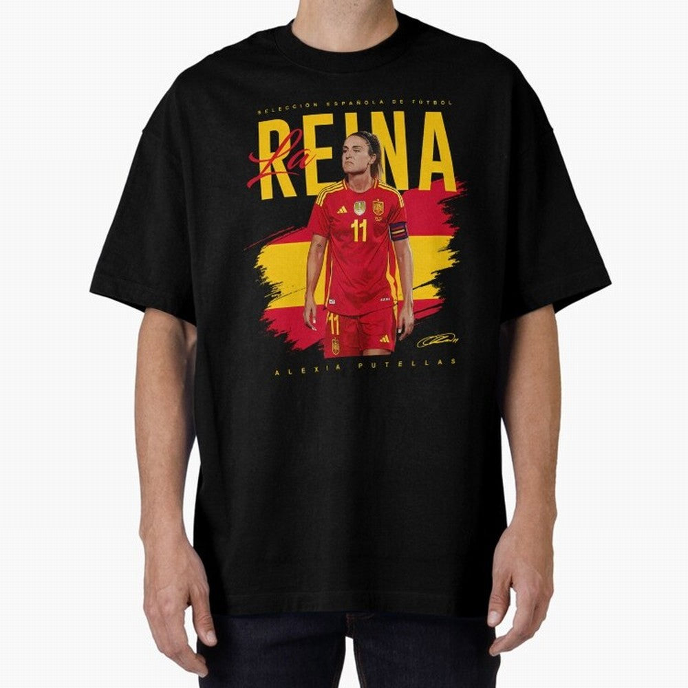 Alexia Putellas Oversized T-Shirt Carry National Pride through the FIFA World Cup 2026 Journey through Messi Highlights, Spain and Netherlands Pride, Football History, Final Match Energy, Crowd Noise and Once in a Lifetime Moments; Perfect for