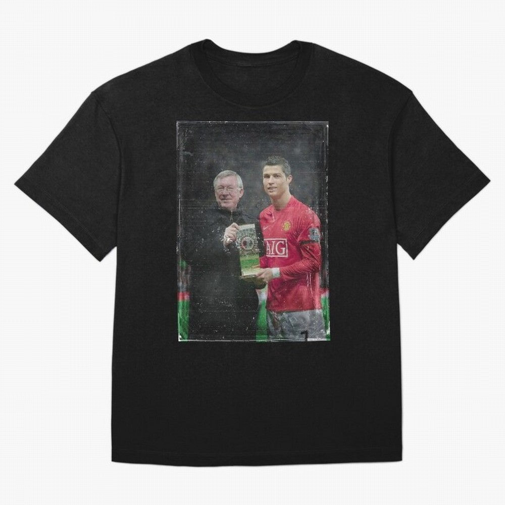 Cristiano Ronaldo and Sir Alex Ferguson Oversized T-Shirt Capture Global Football Passion for FIFA World Cup 2026 USA Canada Mexico, Capturing Neymar, Netherlands, Football Festival Excitement, Trophy Ambitions, Country Rivalries and Star Player