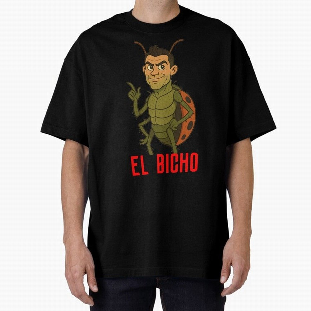 Ronaldo - El Bicho Oversized T-Shirt Bring Legendary Rivalry Energy to the FIFA World Cup 2026 Journey through Messi Highlights, Brazil, Portugal and Argentina Pride, Goal Celebration Energy, Supporter Heritage, Football Icons and Worldwide