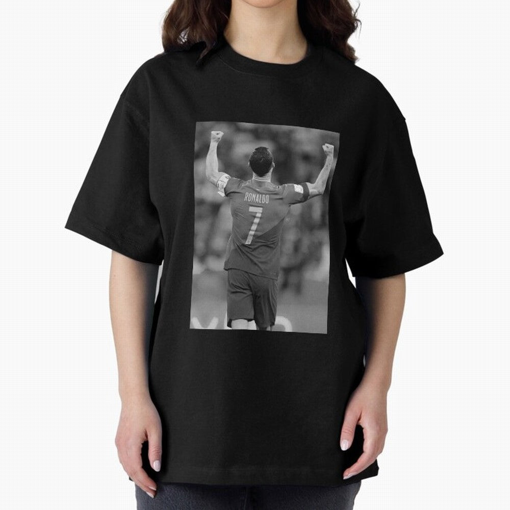 Cristiano Ronaldo Oversized T-Shirt Unlock FIFA World Cup 2026 Centered on CR7 and Messi, Argentina Energy, Game Day Rituals, Football Legends, Country Pride and the Road to the Final; Made for Die Hard Supporters, Soccer Lovers, Game Day Photos