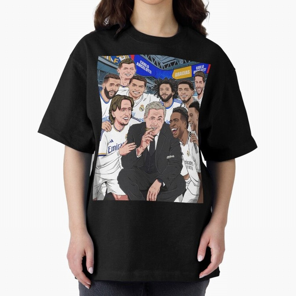 Carlo Ancelotti and Real Madrid Players Oversized T-Shirt Bring World Football Passion into FIFA World Cup 2026 Filled with Haaland, Argentina, France and Brazil Energy, Stadium Chants, National Pride, Trophy Dreams and Unforgettable Football