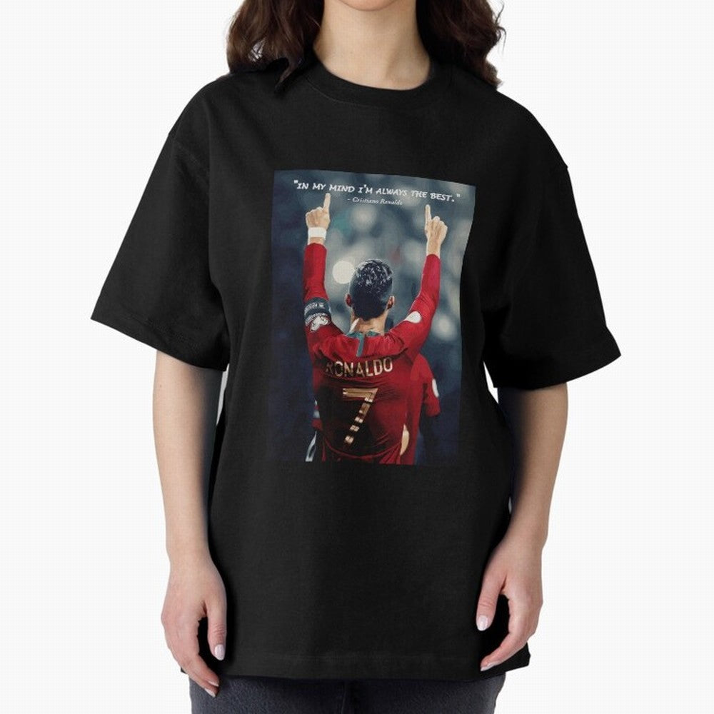 Cristiano Ronaldo Oversized T-Shirt Carry the Colors and Pride of FIFA World Cup 2026 USA Canada Mexico for Fans of Cristiano Ronaldo, Haaland and CR7 and England, France and Netherlands, Bringing Football History, Final Match Energy, Crowd Noise