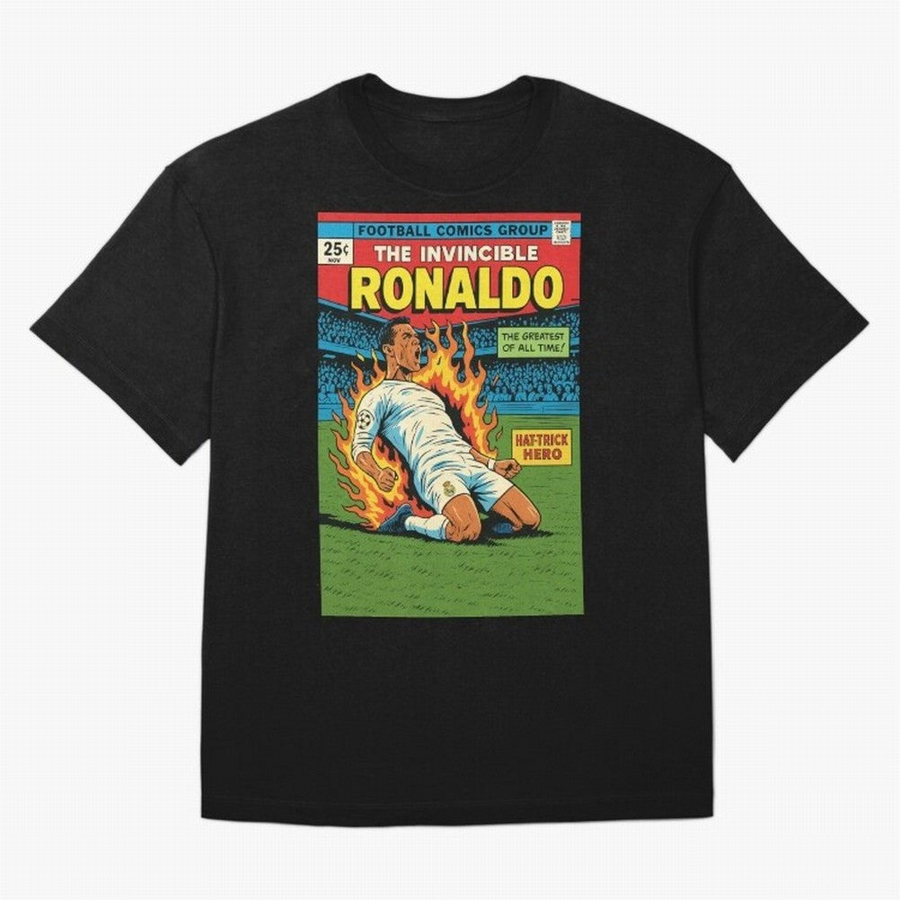 CR7 Comic Oversized T-Shirt Make the Season About the FIFA World Cup 2026 USA Canada Mexico Journey through Haaland and Mbappe Highlights, Portugal, Spain and Germany Pride, Worldwide Fan Energy, Dramatic Goals, Stadium Lights and Championship