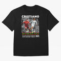 Cristiano Ronaldo Collage Oversized T-Shirt Represent FIFA World Cup 2026 Celebrating Mbappe, Brazil Energy, Classic Soccer Heritage, Championship Pressure, Fan Loyalty and International Pride; Perfect for Supporters Who Want Bold Football Energy,