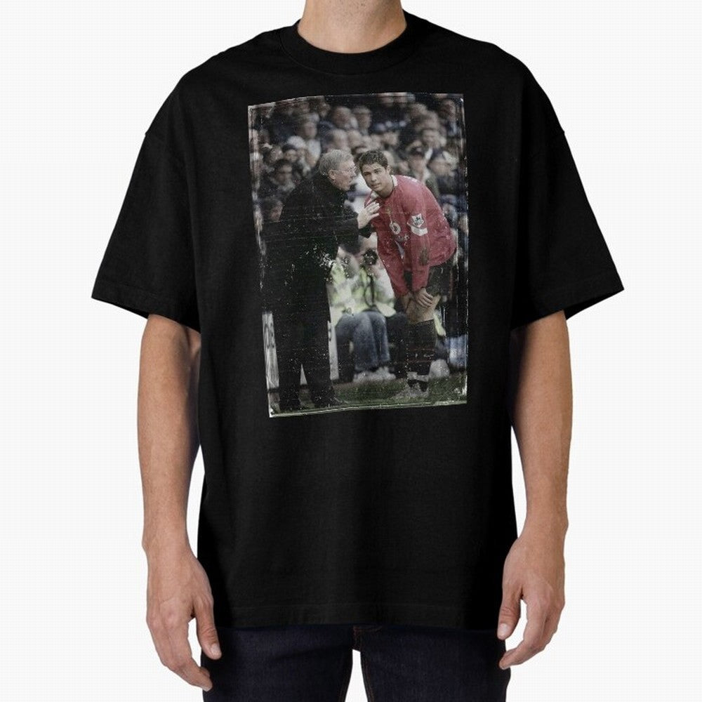 Sir Alex Ferguson and Cristiano Ronaldo Oversized T-Shirt Bring Stadium Energy to Match Day Hype around FIFA World Cup 2026 Group Stage, Messi, Neymar and Mbappe, Germany, Global Supporter Spirit, Legendary Goals, National Colors and Tournament