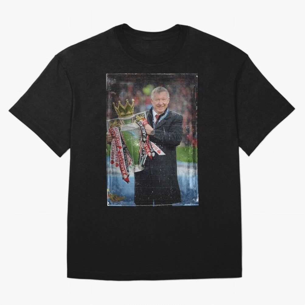 Sir Alex Ferguson Champion Oversized T-Shirt Enjoy the Biggest Football Party of Global Football Passion for FIFA World Cup 2026 USA Canada Mexico, Filled with Messi, Neymar and Mbappe, Germany, Vintage Soccer Flavor, Modern Football Stars,