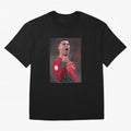 Cristiano Ronaldo Oversized T-Shirt Cheer for FIFA World Cup 2026 Group Stage for Fans of Haaland and England, France and Netherlands, Bringing Match Day Excitement, Supporter Culture, Golden Goals and Global Football Passion; Great for Watch