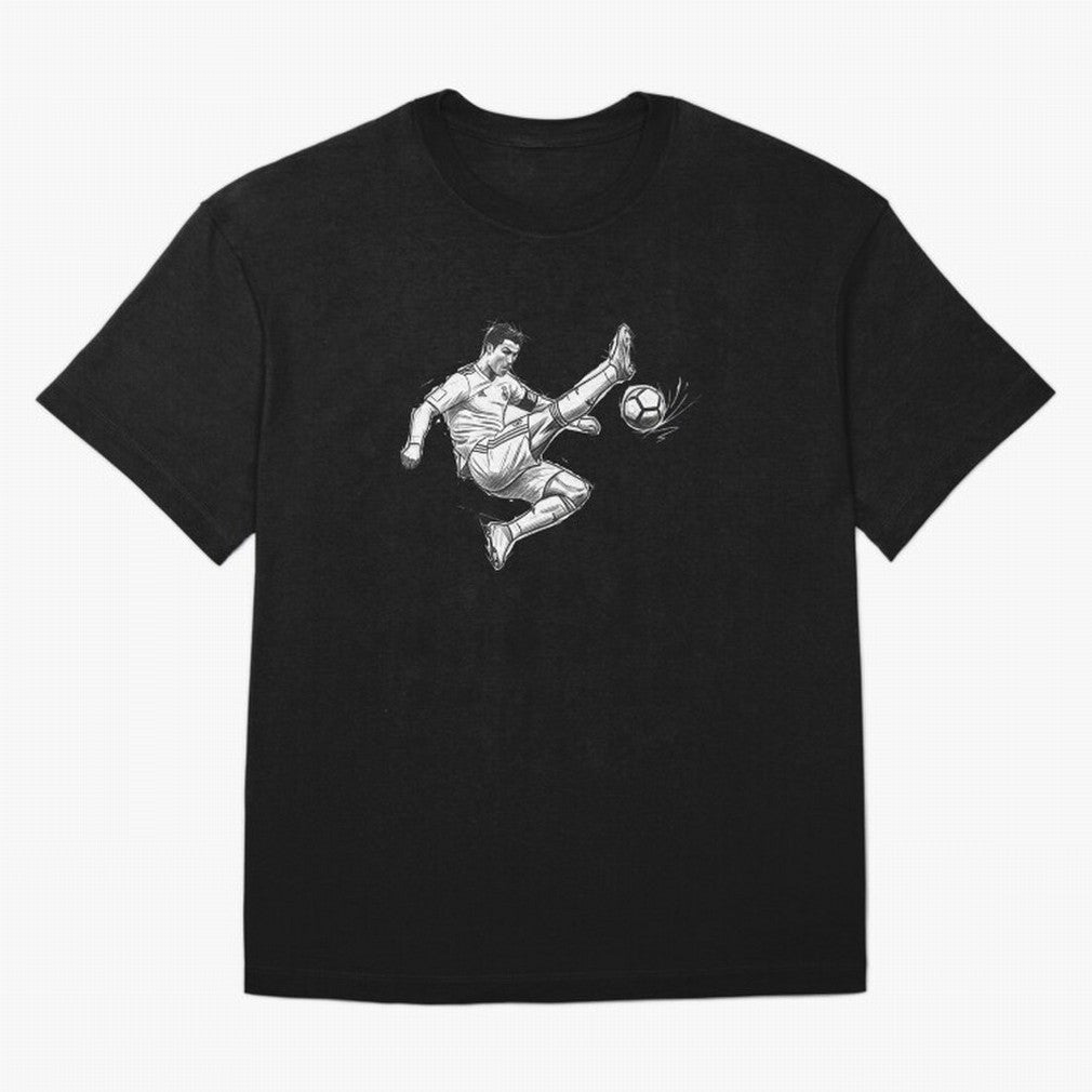 The King: Cristiano Ronaldo Oversized T-Shirt Feel the Trophy Chase of Global Football Passion for FIFA World Cup 2026 USA Canada Mexico, Driven by Cristiano Ronaldo, England and Germany, Supporter Pride, Iconic Celebrations, Legendary Names and