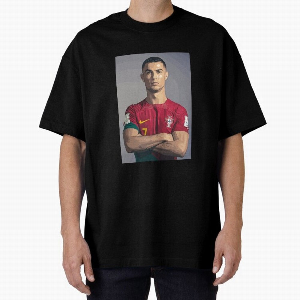 Cristiano Ronaldo Oversized T-Shirt Represent FIFA World Cup 2026 Built around Messi, Neymar and Mbappe, Portugal, Spain and Germany Energy, Match Day Excitement, Supporter Culture, Golden Goals and Global Football Passion; Ideal for Football Dads,