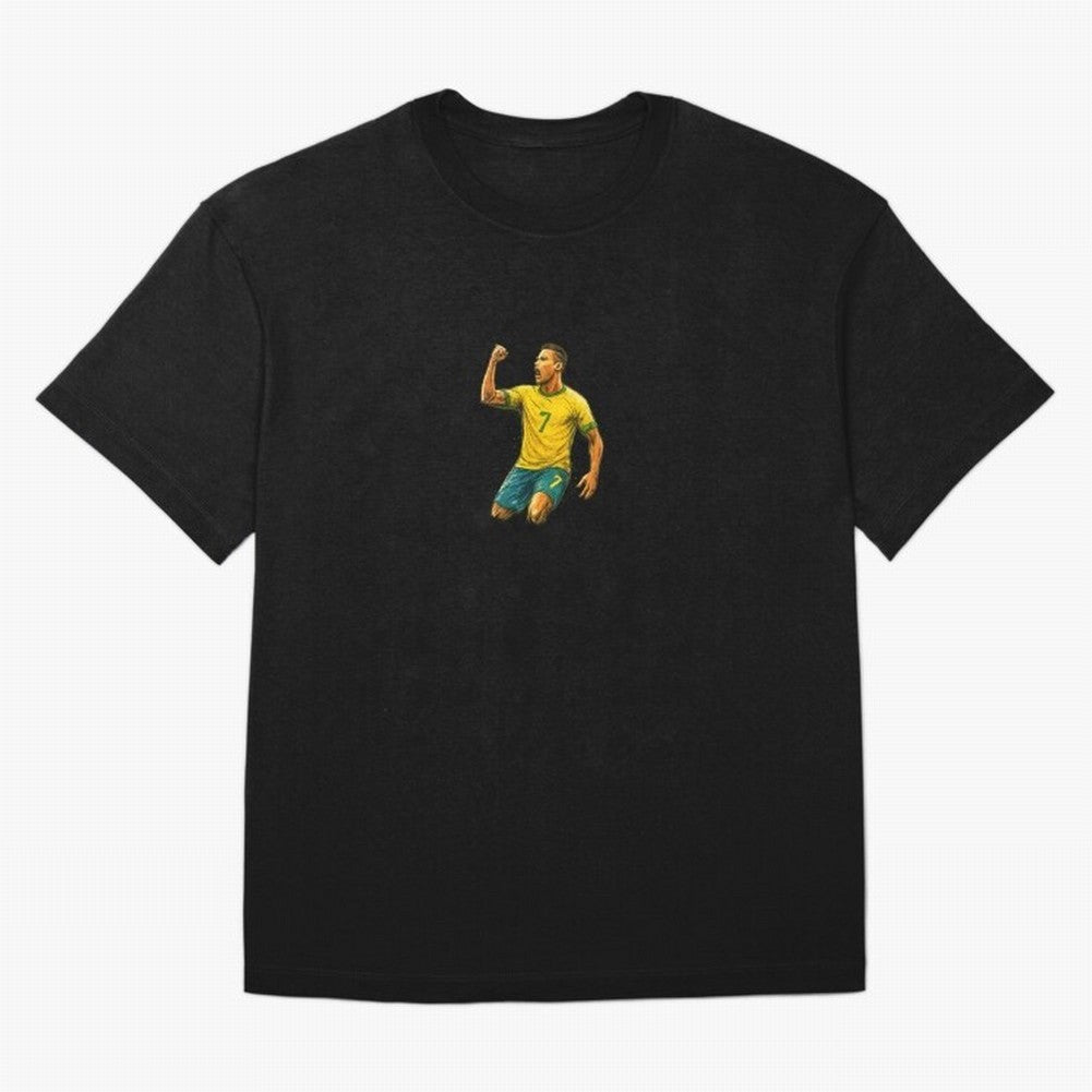 Energetic Soccer Celebration ¨C Number 7 Sketch Art Oversized T-Shirt Make Game Day About Global Football Passion for FIFA World Cup 2026 USA Canada Mexico, Celebrating Neymar, England, France and Netherlands, Champion Mindset, Group Stage Buzz,