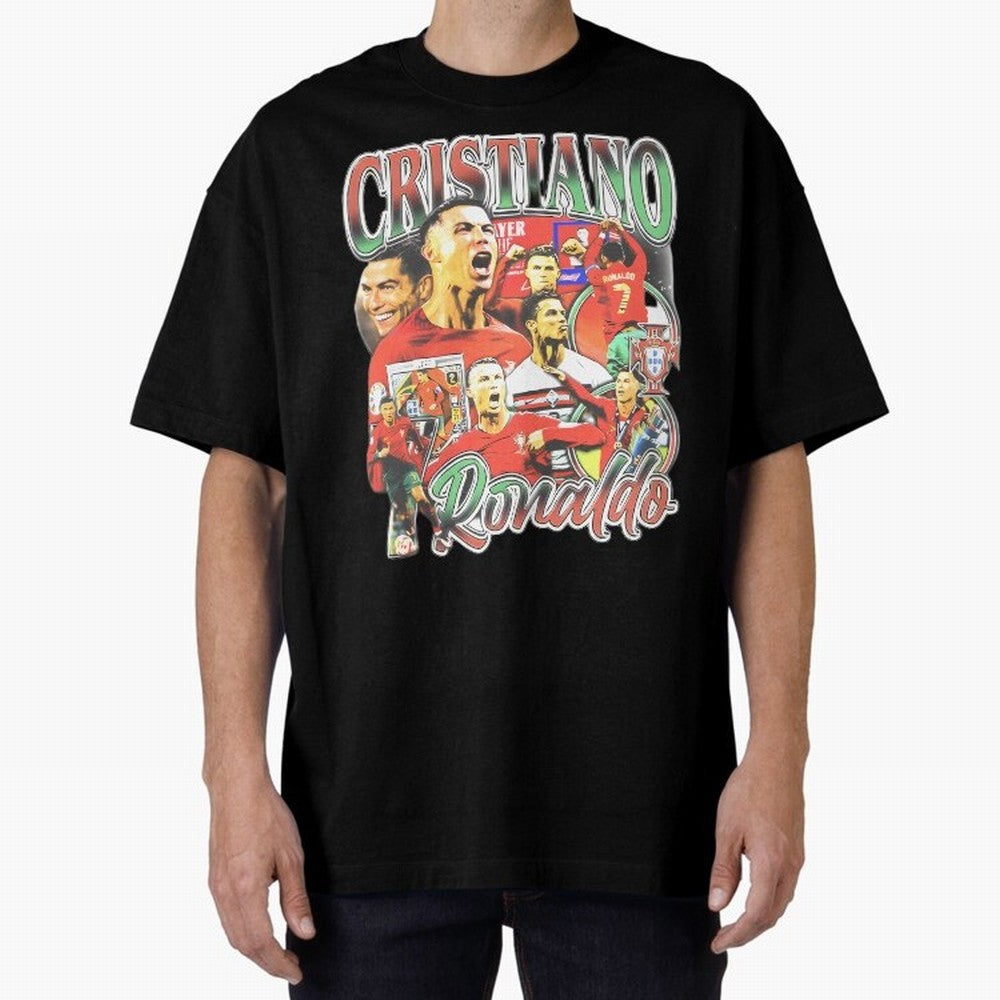 Cristiano Ronaldo Oversized T-Shirt Back Your Heroes with FIFA World Cup 2026 for Fans of Haaland and Mbappe and Spain and Netherlands, Bringing Stadium Memories, Football Loyalty, International Chants and Championship Tradition; Great for Watch