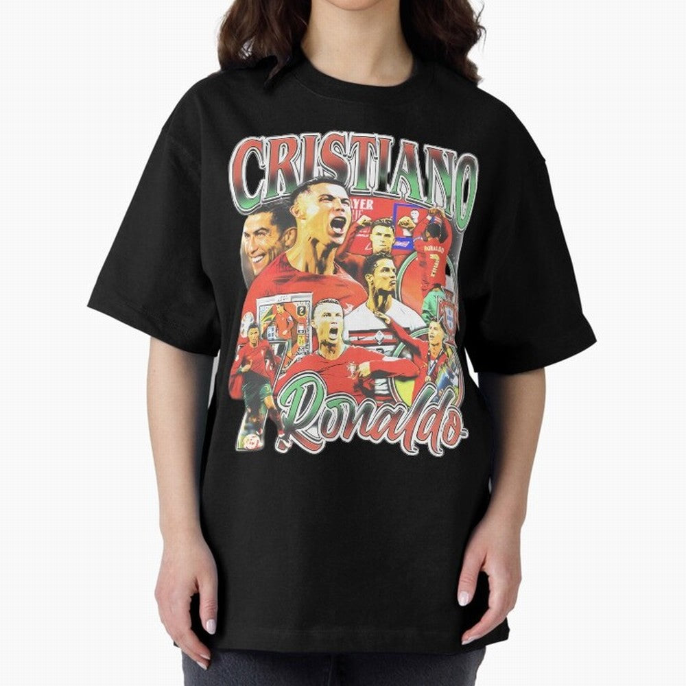 Cristiano Ronaldo Oversized T-Shirt Back Your Heroes with FIFA World Cup 2026 for Fans of Haaland and Mbappe and Spain and Netherlands, Bringing Stadium Memories, Football Loyalty, International Chants and Championship Tradition; Great for Watch