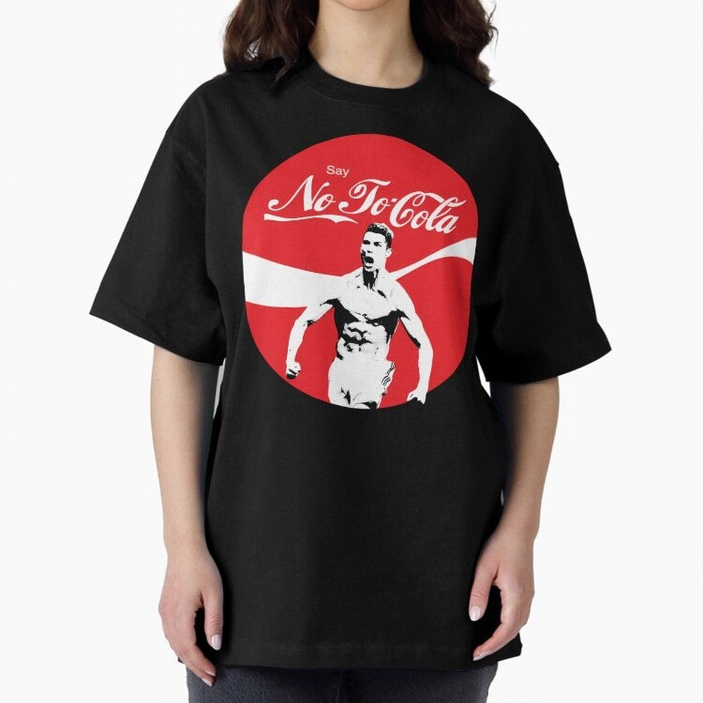 Cristiano Ronaldo Say No To Cola Oversized T-Shirt Follow FIFA World Cup 2026 Group Stage for Fans of Cristiano Ronaldo, Haaland and CR7 and Portugal, Spain and Germany, Bringing Classic Soccer Heritage, Championship Pressure, Fan Loyalty and