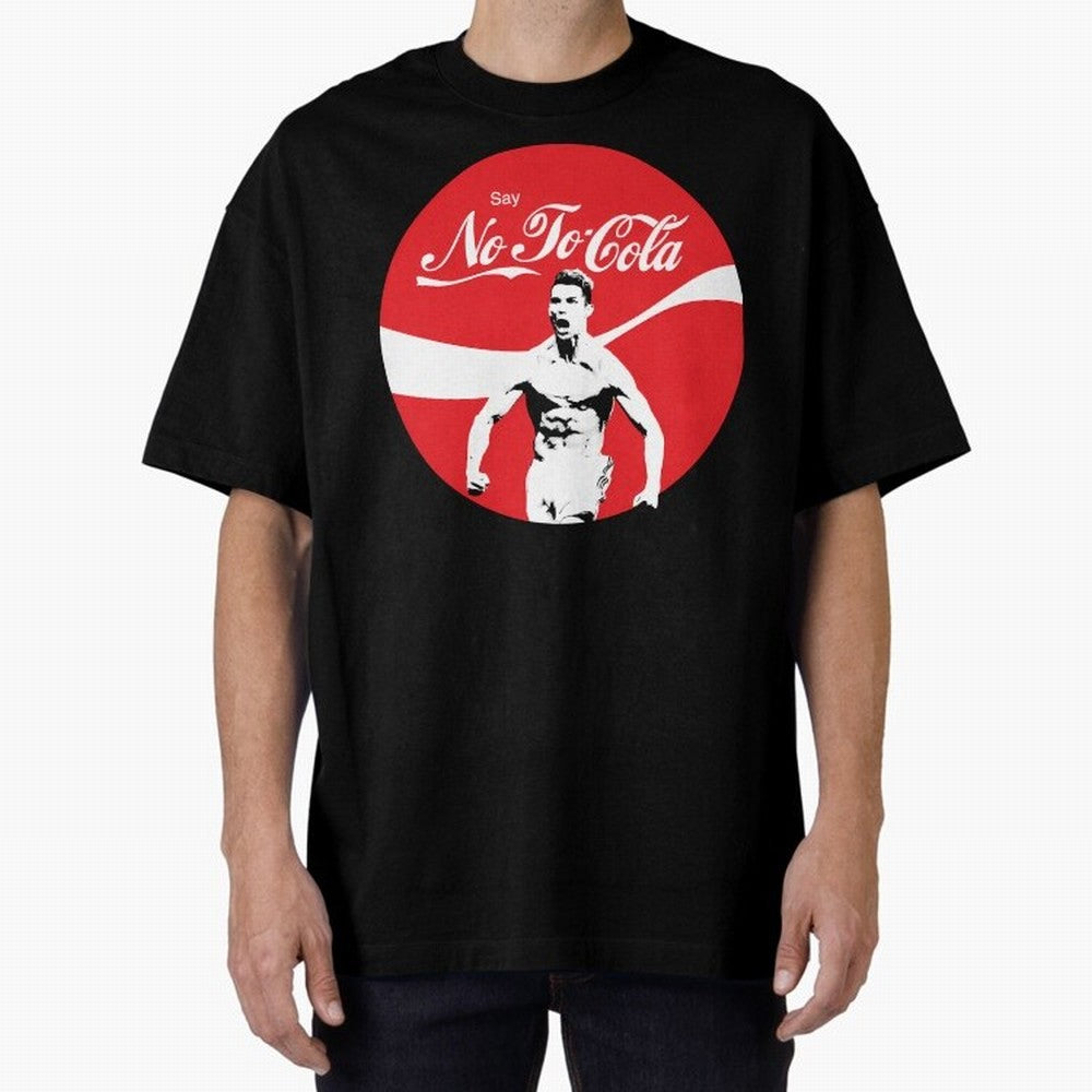 Cristiano Ronaldo Say No To Cola Oversized T-Shirt Follow FIFA World Cup 2026 Group Stage for Fans of Cristiano Ronaldo, Haaland and CR7 and Portugal, Spain and Germany, Bringing Classic Soccer Heritage, Championship Pressure, Fan Loyalty and