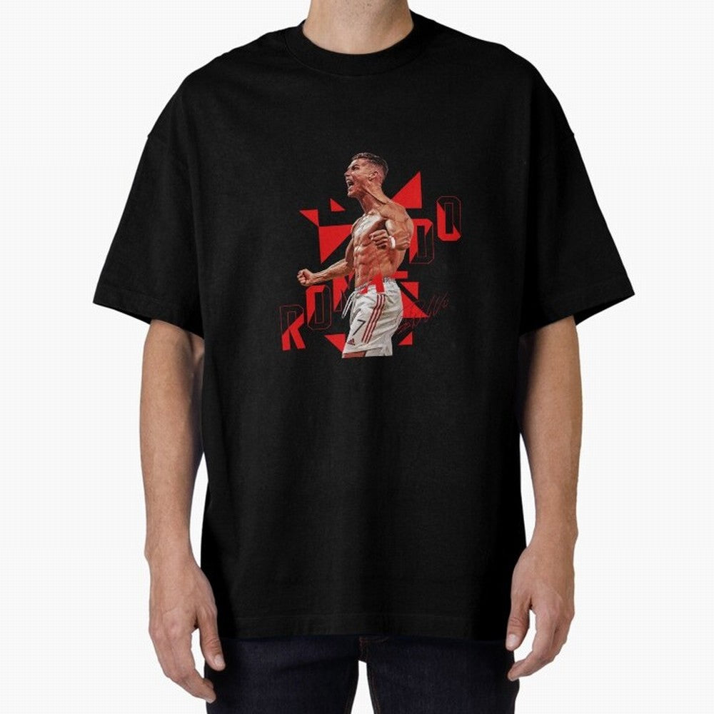 Cristiano Ronaldo Oversized T-Shirt Follow the Final Road of FIFA World Cup 2026 Group Stage Driven by Messi and Cristiano Ronaldo, England, France and Netherlands Energy, Worldwide Fan Energy, Dramatic Goals, Stadium Lights and Championship