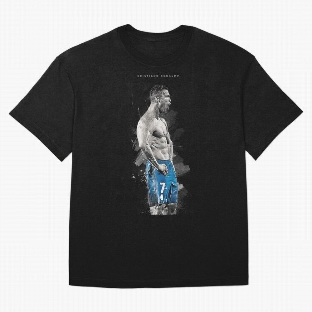 Abstract Football Player Celebration Artwork For Men And Gift For Soccer Fans Oversized T-Shirt Represent FIFA World Cup 2026 USA Canada Mexico for Fans of Haaland and Argentina, Bringing Fan Favorite Moments, National Team Passion, Big Match Drama
