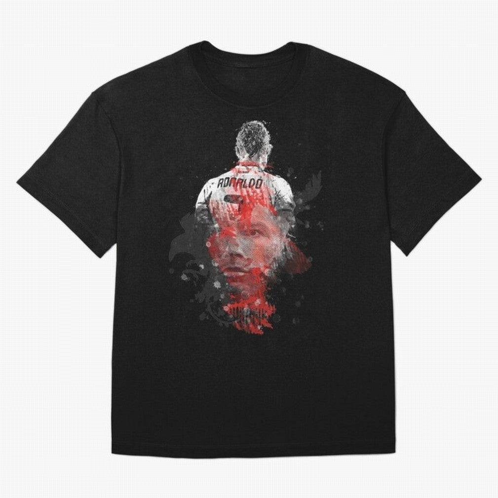 Abstract Football Player Portrait Retro Poster Art For Men, Gift For Soccer Fans Oversized T-Shirt Bring Bold Fan Energy to Global Football Passion for FIFA World Cup 2026 USA Canada Mexico, Made for Haaland, England, Football Passion, Legendary