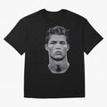 Retro Football Legend Portrait Illustration For Men And Gift For Soccer Fans Oversized T-Shirt Cheer for the FIFA World Cup 2026 Group Stage Journey through Cristiano Ronaldo Highlights, Argentina Pride, Sports Nostalgia, International Competition,