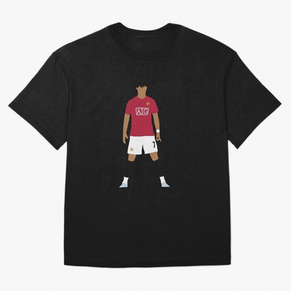 Cristiano Ronaldo Iconic Stance Fan Art Oversized T-Shirt Keep Football History Alive during FIFA World Cup 2026 Group Stage for Fans of Neymar, Haaland and Cristiano Ronaldo and France, Bringing Football Festival Excitement, Trophy Ambitions,