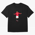 Cristiano Ronaldo Goal Celebration Illustration Oversized T-Shirt Join the Global Buzz around Match Day Hype around FIFA World Cup 2026, Mbappe, England, France and Netherlands, Retro Football Energy, Iconic Rivalries, Trophy Chase Drama and