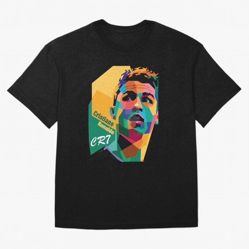 CR7 Pop Art Cristiano Ronaldo Design For Football Fans Gift For Soccer Lovers Oversized T-Shirt Celebrate Football Dreams Across FIFA World Cup 2026 Group Stage Featuring Haaland and Mbappe, Argentina, France and Brazil Energy, Soccer Culture,
