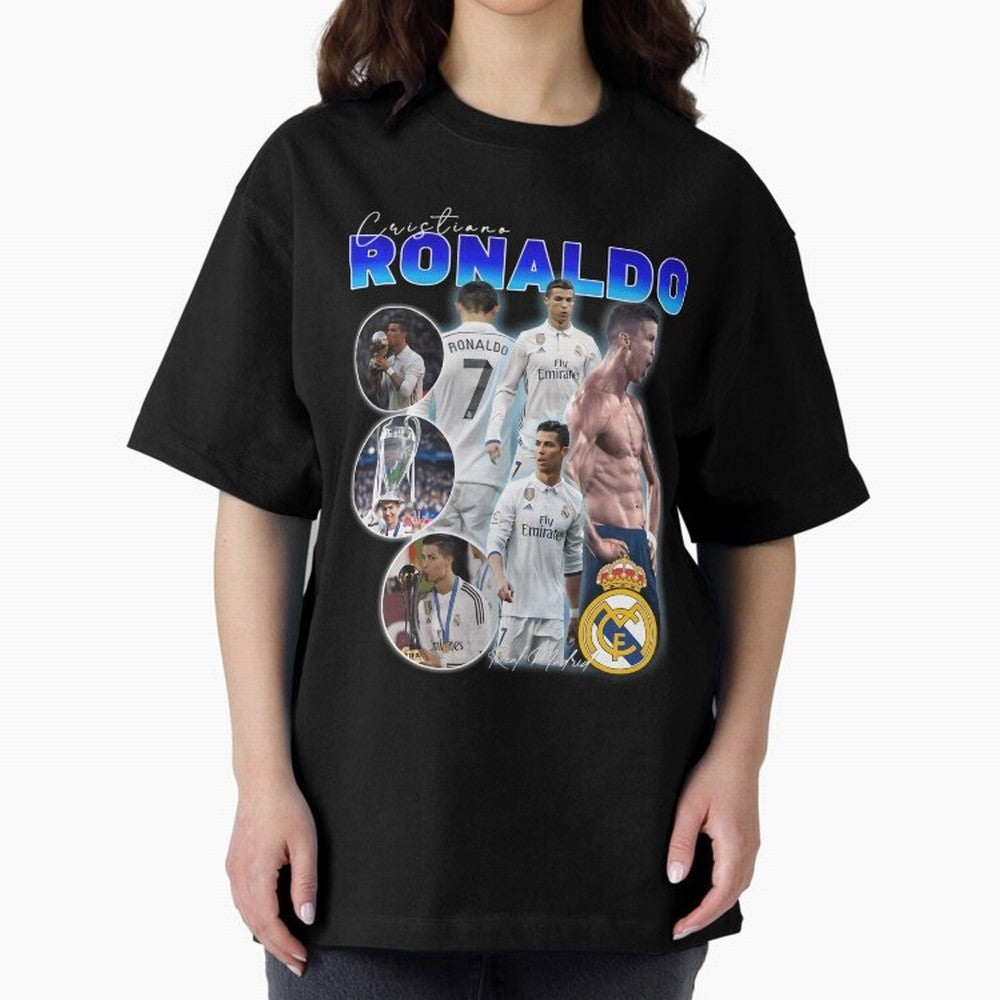 CR7 Real Madrid Poster ¨C For Football Fans and Gift For Ronaldo Supporters Oversized T-Shirt Experience the Global Stage of Global Football Passion for FIFA World Cup 2026 USA Canada Mexico, Capturing Neymar, Haaland and Cristiano Ronaldo,