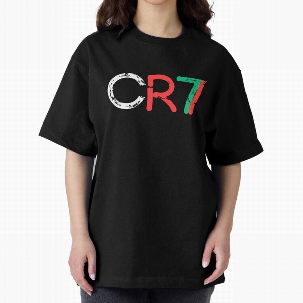 CR7 Portugal Colors Poster For Football Fans, Gift For Soccer Lovers Oversized T-Shirt Bring a Vintage Feel to FIFA World Cup 2026 Spirit, Featuring France and Portugal, Messi, CR7 and Mbappe, Football History, Final Match Energy, Crowd Noise and