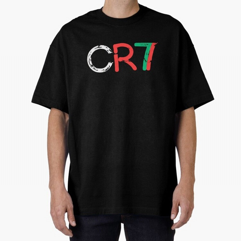 CR7 Portugal Colors Poster For Football Fans, Gift For Soccer Lovers Oversized T-Shirt Bring a Vintage Feel to FIFA World Cup 2026 Spirit, Featuring France and Portugal, Messi, CR7 and Mbappe, Football History, Final Match Energy, Crowd Noise and
