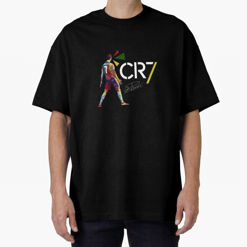 Cr7 Cristiano Ronaldo Signature Classic Oversized T-Shirt Show Support during Global Football Passion for FIFA World Cup 2026, Driven by Cristiano Ronaldo, Argentina and Brazil, Championship Spirit, Famous Goals, Roaring Crowds and International