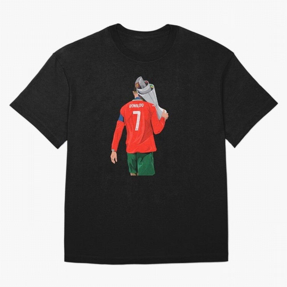 Cristiano Ronaldo Campion Oversized T-Shirt Show Fan Pride Across Match Day Hype around FIFA World Cup 2026 Group Stage, Messi and Cristiano Ronaldo, Spain and Netherlands, Sports Nostalgia, International Competition, Famous Players and